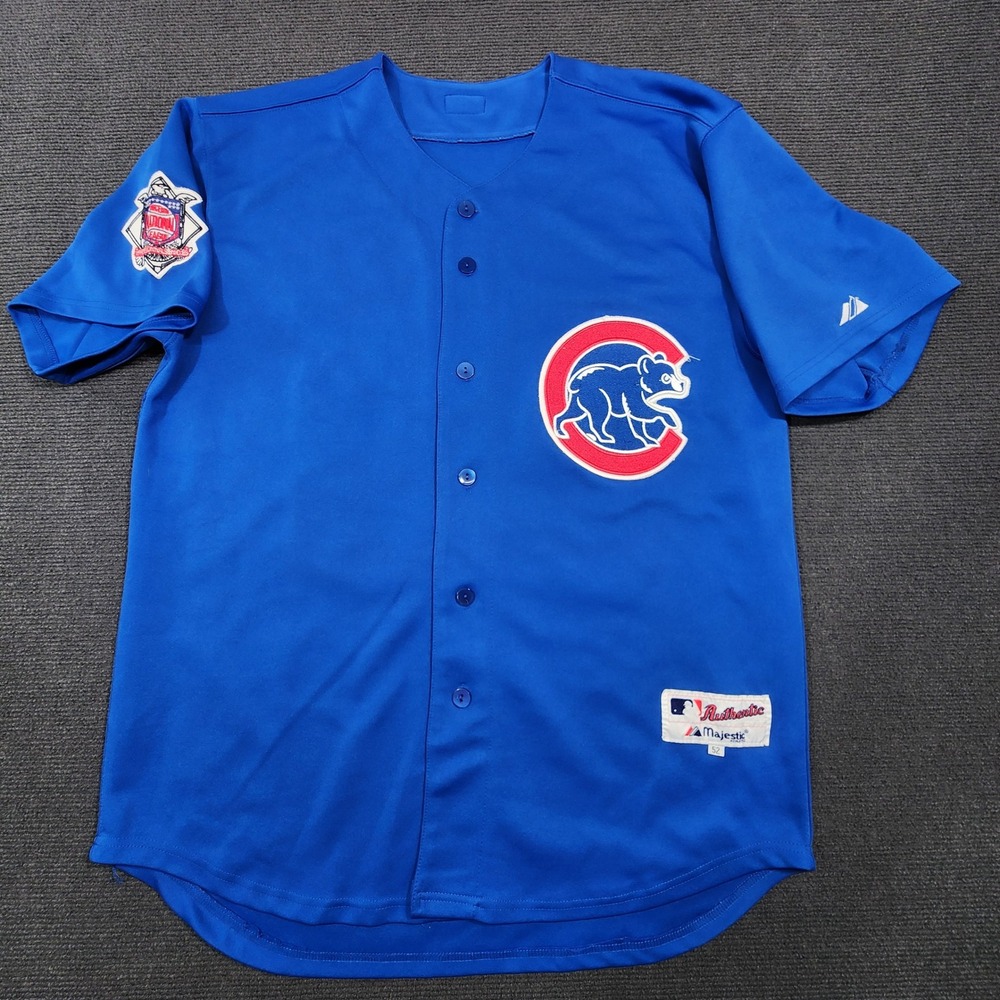 Majestic Ryne Sandberg #23 Chicago Cubs Baseball Jersey Mens Sz52 Blue Retro